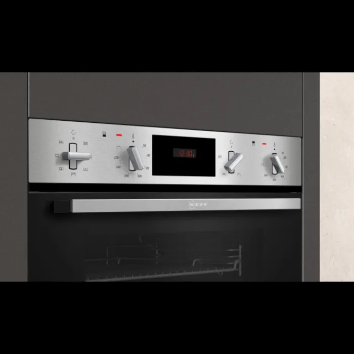 neff_ugccanb_cm_built_in__1.webp Neff Built In Ovens*U1GCC0AN0B 59.4cm Built In Electric Double Oven - Black & Steel