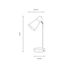 OAKS LIGHTING Indoor*Sylva Navy Table Lamp With USB