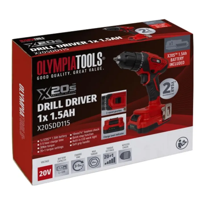 olympia_v_xs_drill_driver_1.webp CURTIS HOLT (NORTHERN) Electric Drills*Olympia 20V X20S Drill Driver