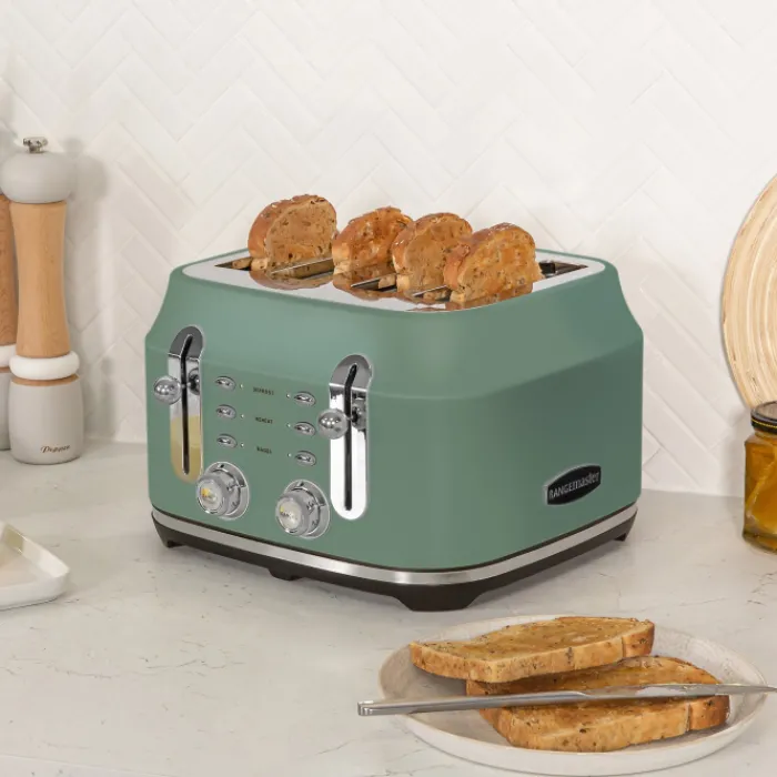 rangemaster_rmclsmg__slic_1.webp Rangemaster Toasters*RMCL4S201MG 4 Slice Toaster - Mineral Green