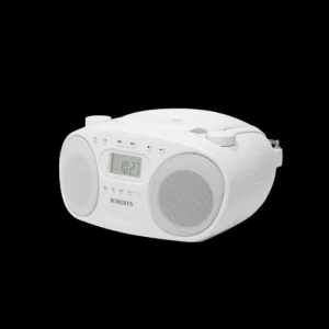 Roberts Clock Radios*ZOOMBOXFMBK FM/MW/CD Player Boombox - White