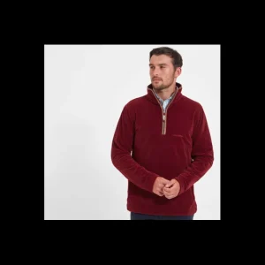 Schoffel Jumpers & Cardigans*Berkeley 1/4 Zip Fleece - Claret
