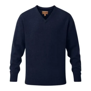 Schoffel Jumpers & Cardigans*Lambswool V Neck Navy