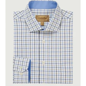 Schoffel Shirts*Milton Tailored Shirt - Vintage Navy / Imp Blue
