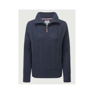 Women Schoffel Jumpers & Cardigans*Settle 1/4 Zip Jumper - Slate Navy