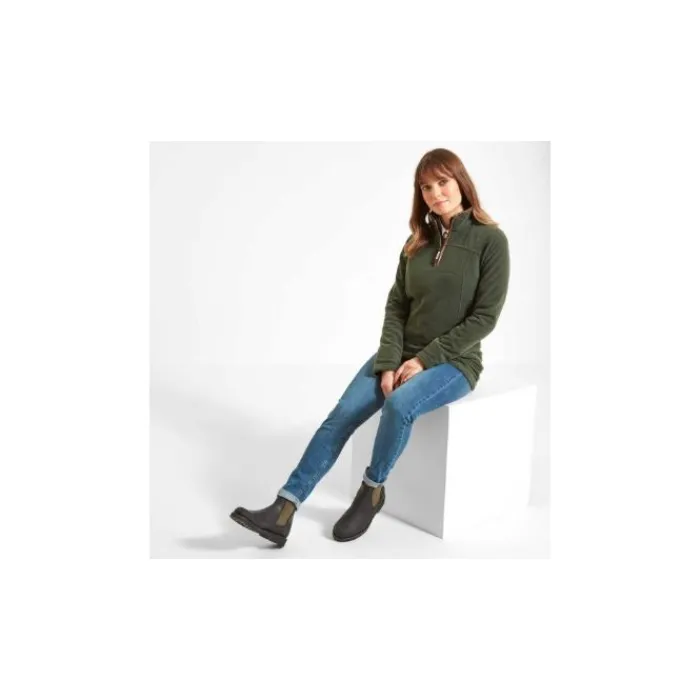 schoffel_tilton_ii__zip_f_1-2.webp Women Schoffel Jumpers & Cardigans*Tilton II 1/4 Zip Fleece - Cedar Green