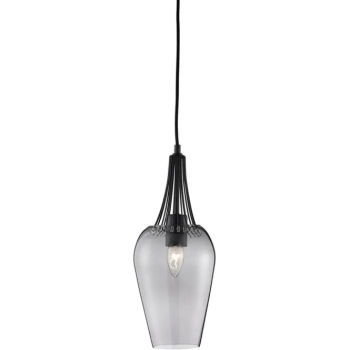 searchlight_black_and_cle_0.webp SEARCHLIGHT ELECTRIC LTD Indoor | Shades*Searchlight Black and Clear Glass Pendant