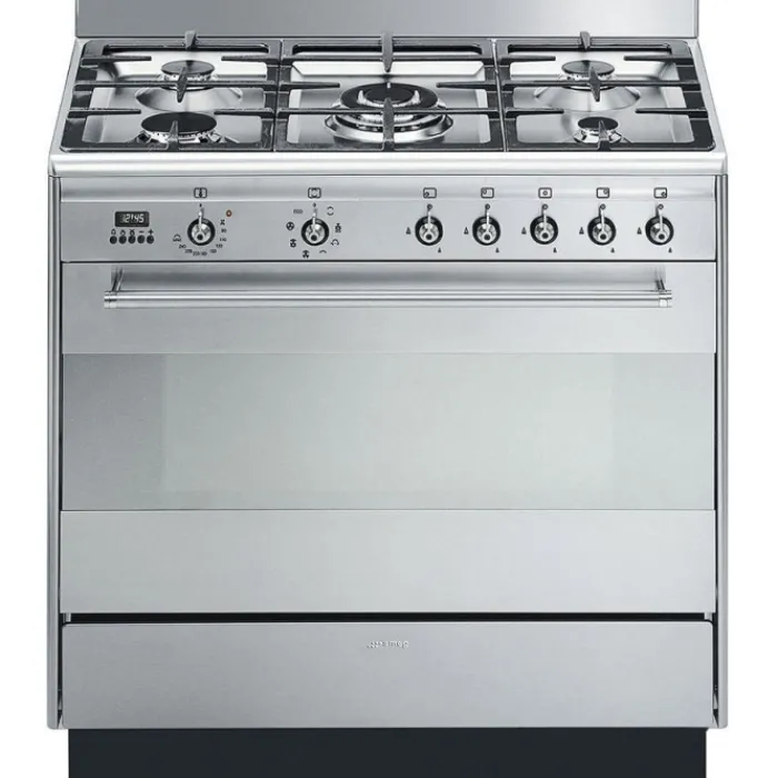 smeg_sukmfx_cm_concert_du_1.webp smeg Range Cookers*SUK91MFX9 90cm Concert Dual Fuel Range Cooker - Stainless Steel