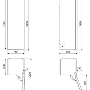 smeg Freezers/Freestanding Freezers*UKFF18EN2HX Freestanding No Frost Freezer Stainless Steel Door