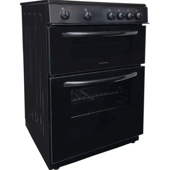 statesman_edcb_cm_apollo__0.webp statesman Freestanding Cookers*EDC60B2 60cm Apollo Electric Double Oven with Ceramic Hob - Black