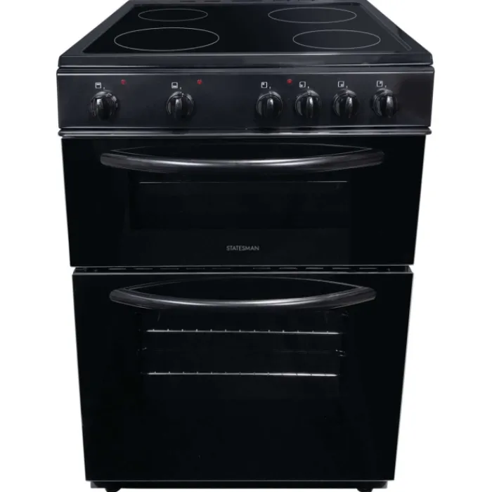 statesman_edcb_cm_apollo__2.webp statesman Freestanding Cookers*EDC60B2 60cm Apollo Electric Double Oven with Ceramic Hob - Black