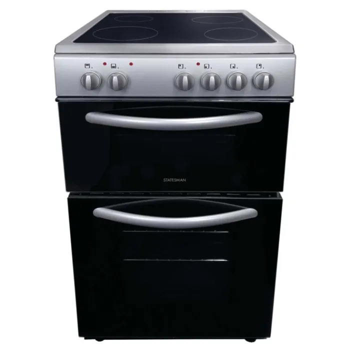 statesman_edcs_cm_atlas_e_0.webp statesman Freestanding Cookers*EDC50S 50cm Atlas Electric Double Oven with Ceramic Hob - Silver