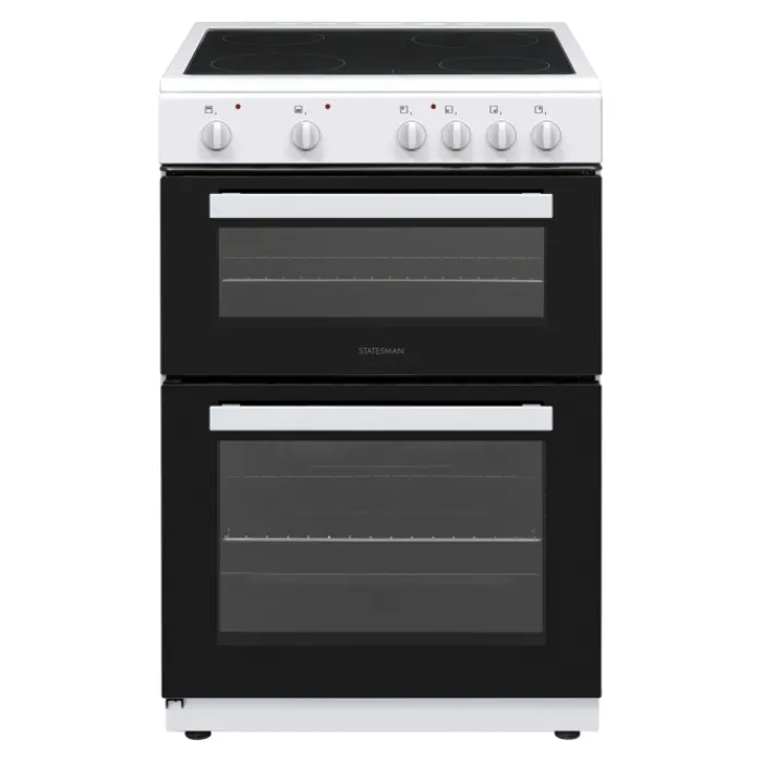 statesman_edcw_white_cm_a_0.webp Statesman Freestanding Cookers*EDC60W2 White 60cm Apollo Electric Double Oven with Ceramic Hob