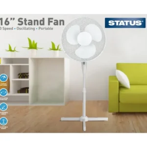 Status Fans*16" Standing Fan with 3 Speed Settings