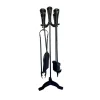 The Brass World Companion Sets*D-054 Fire Set Large "Twirl Tops" 26" All Black