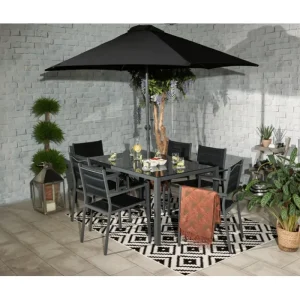 Royalcraft Garden Furniture*The Terrington 6 Seater Set Including Parasol