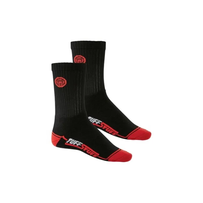 tuffstuff__extreme_work_s_0.webp Tuffstuff Socks & Underwear*Extreme Work Sock 2 Pack Black/Red