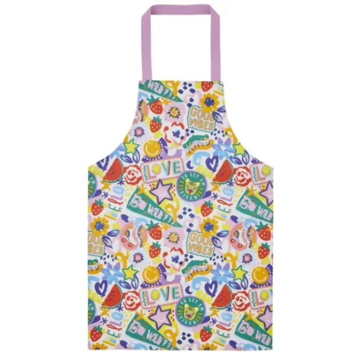 ulster_weavers__apron_tee_1.webp Ulster Weavers Kitchen And Dining | Tea Towels & Aprons*- Apron Teen Good Vibes PVC
