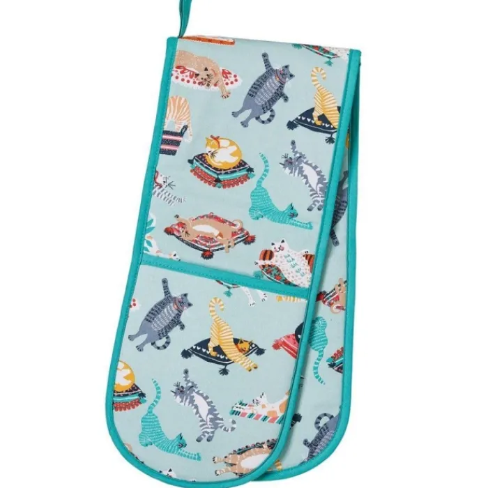ulster_weavers_double_ove_0-6.webp Ulster Weavers Kitchen And Dining | Tea Towels & Aprons*Double Oven Glove Kitty Cats