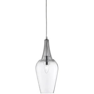 SEARCHLIGHT ELECTRIC LTD Indoor*Whisk Ceiling Pendant - Chrome & Clear Glass