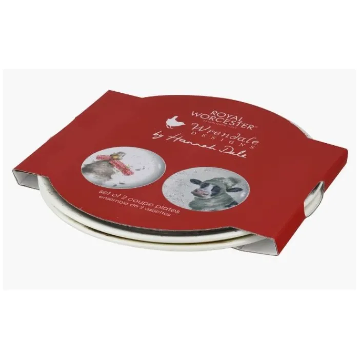 wrendale_designs_cow_amp__0.webp Portmeirion Kitchen And Dining | Tableware*Wrendale Designs Cow & Duck 2 Coupe Plates