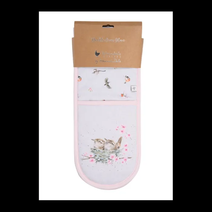 wrendale_double_oven_glov_0-3.webp WRENDALEF/C Kitchen And Dining | Tea Towels & Aprons*Wrendale Double Oven Glove - 'Feathered Friends'