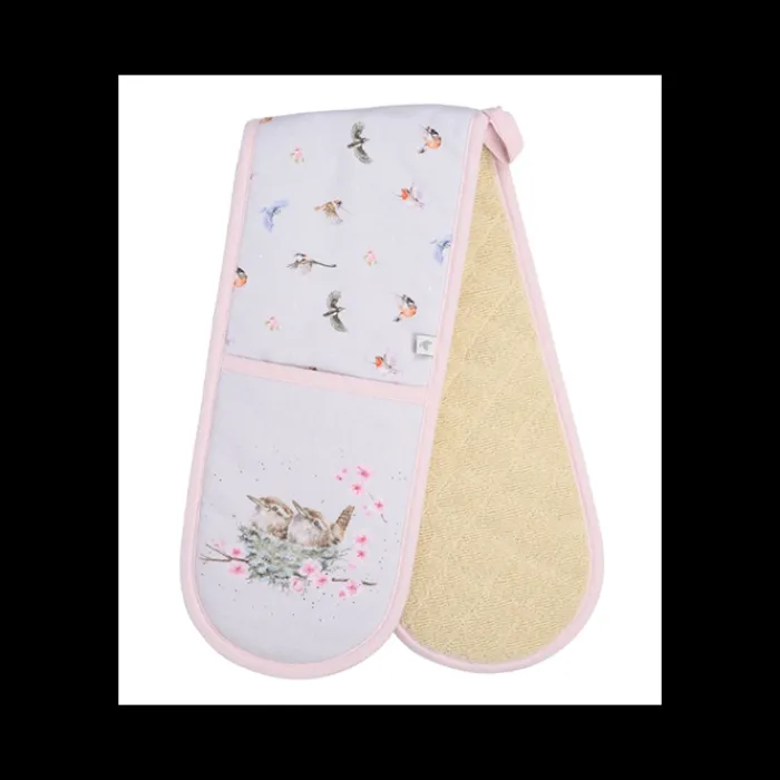 wrendale_double_oven_glov_1-3.webp WRENDALEF/C Kitchen And Dining | Tea Towels & Aprons*Wrendale Double Oven Glove - 'Feathered Friends'