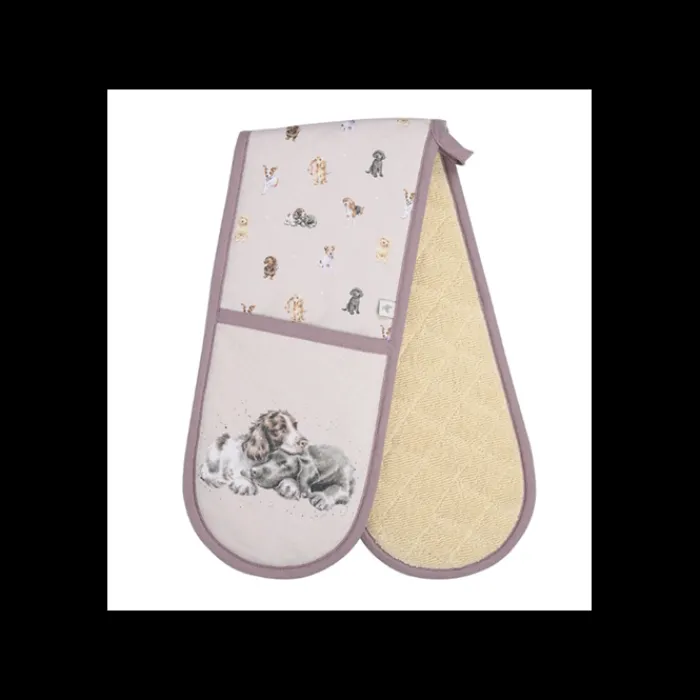 wrendale_double_oven_glov_1.webp WRENDALEF/C Kitchen And Dining | Tea Towels & Aprons*Wrendale Double Oven Glove - 'A Dogs Life'