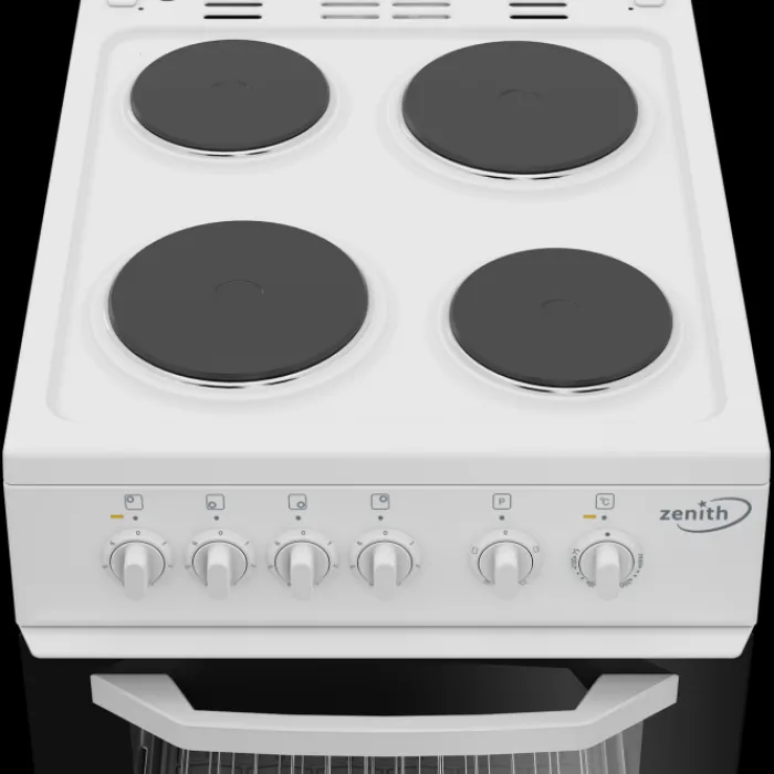zenith_zew_cm_electric_si_0.webp Zenith Freestanding Cookers*ZE503W 50cm Electric Single Oven with solid plate - hob White