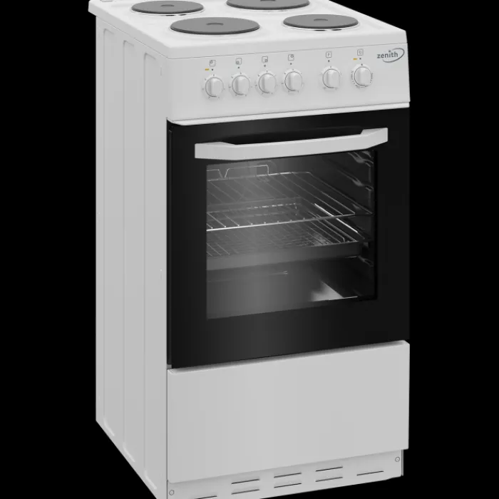 zenith_zew_cm_electric_si_1.webp Zenith Freestanding Cookers*ZE503W 50cm Electric Single Oven with solid plate - hob White