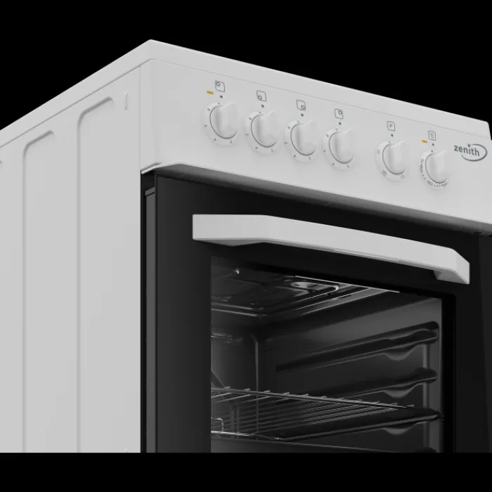 zenith_zew_cm_electric_si_2.webp Zenith Freestanding Cookers*ZE503W 50cm Electric Single Oven with solid plate - hob White