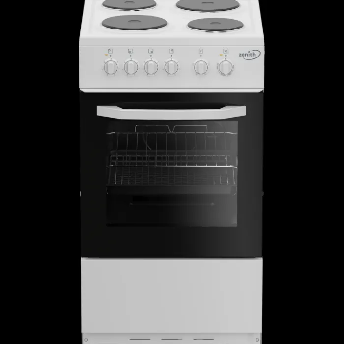 zenith_zew_cm_electric_si_3.webp Zenith Freestanding Cookers*ZE503W 50cm Electric Single Oven with solid plate - hob White